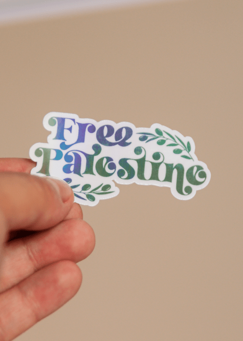 free-palestine-olives-holographic-sticker